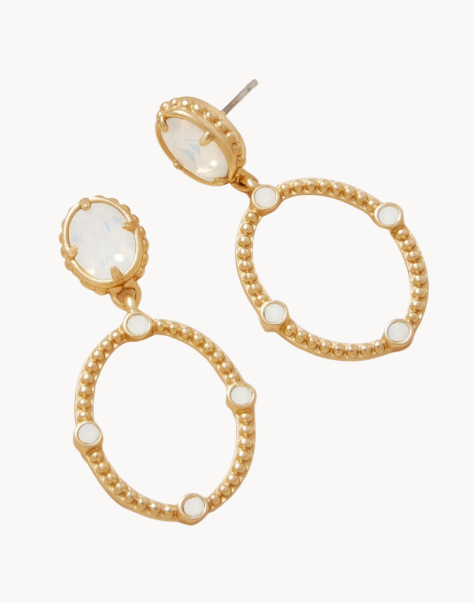 Cristal Oval Drop Earrings