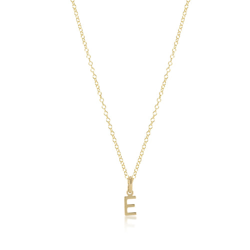 initial 16" gold necklace with respect initial