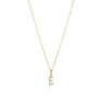 initial 16" gold necklace with respect initial