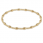 harmony sincerity pattern 2mm gold bead bracelet