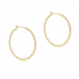 beaded gold hoop 2mm bead gold 1.25 inch