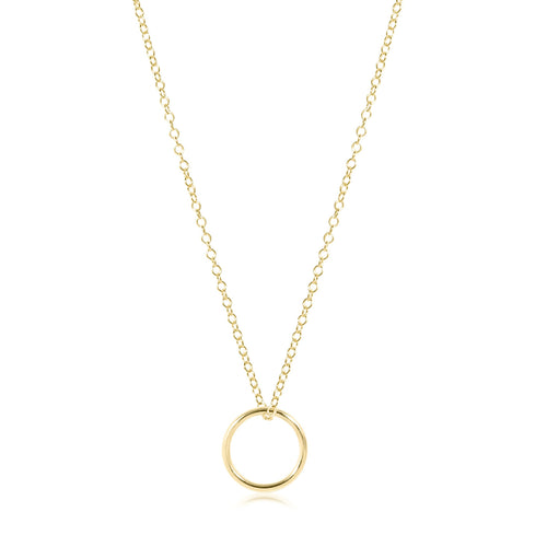 gold 16" necklace with halo gold charm