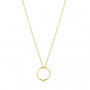 gold 16" necklace with halo gold charm