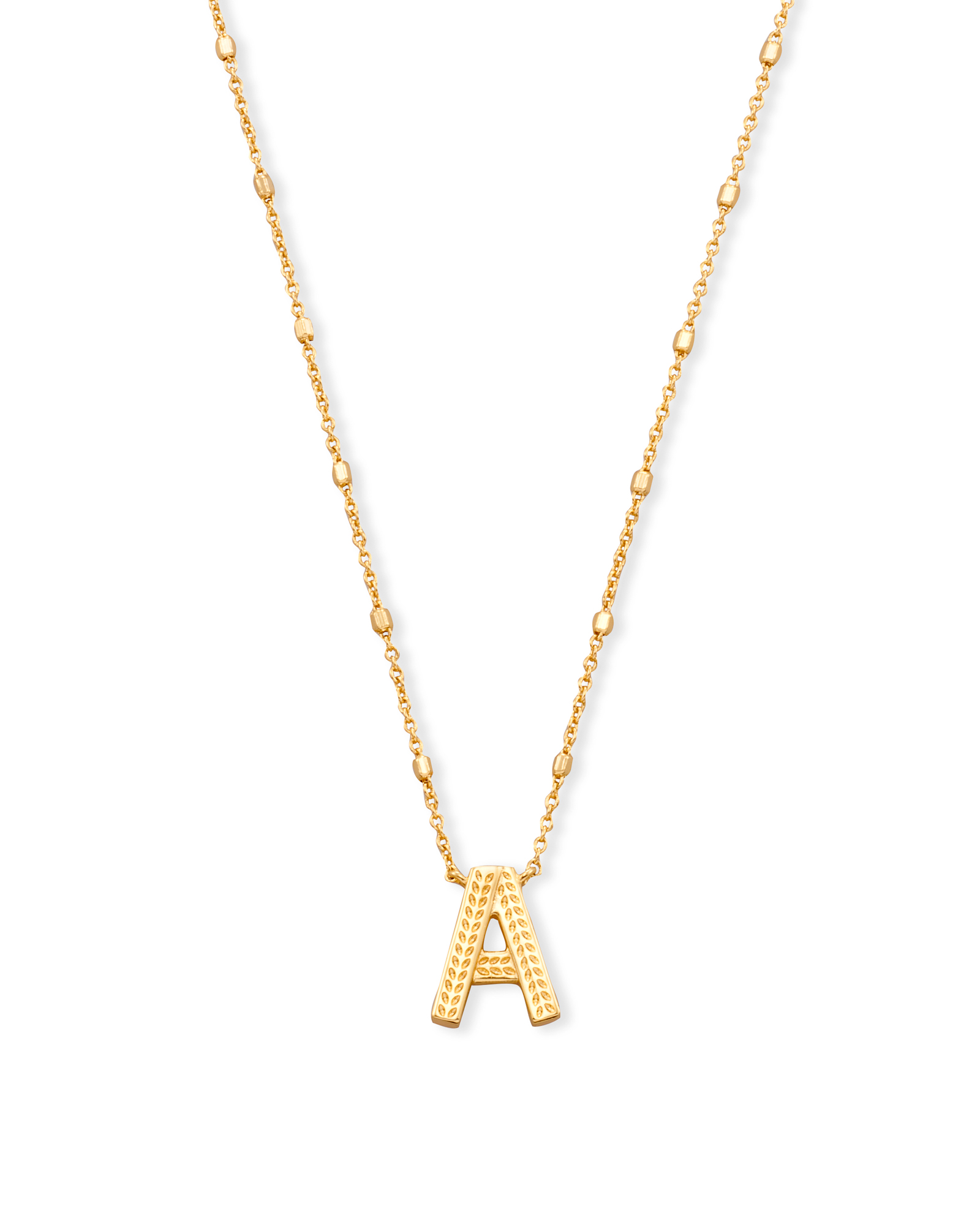 Initial Pendant Necklace in Gold