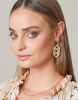 Cane Drop Earrings Gold