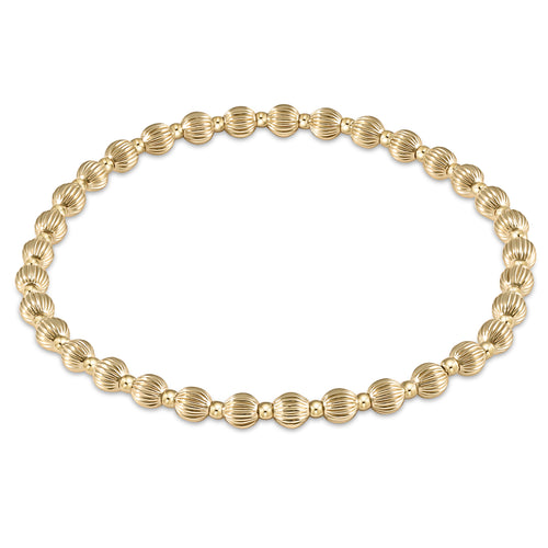 extends dignity grateful pattern 4mm gold bracelet