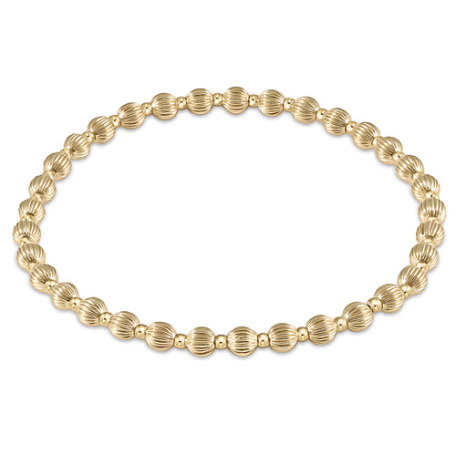 extends dignity grateful pattern 4mm gold bracelet