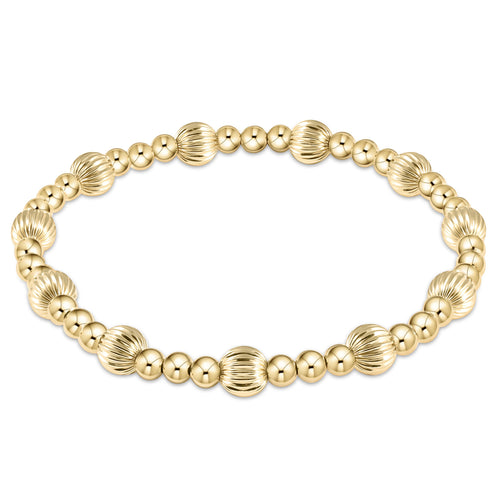 extends dignity sincerity pattern 6mm gold bracelet