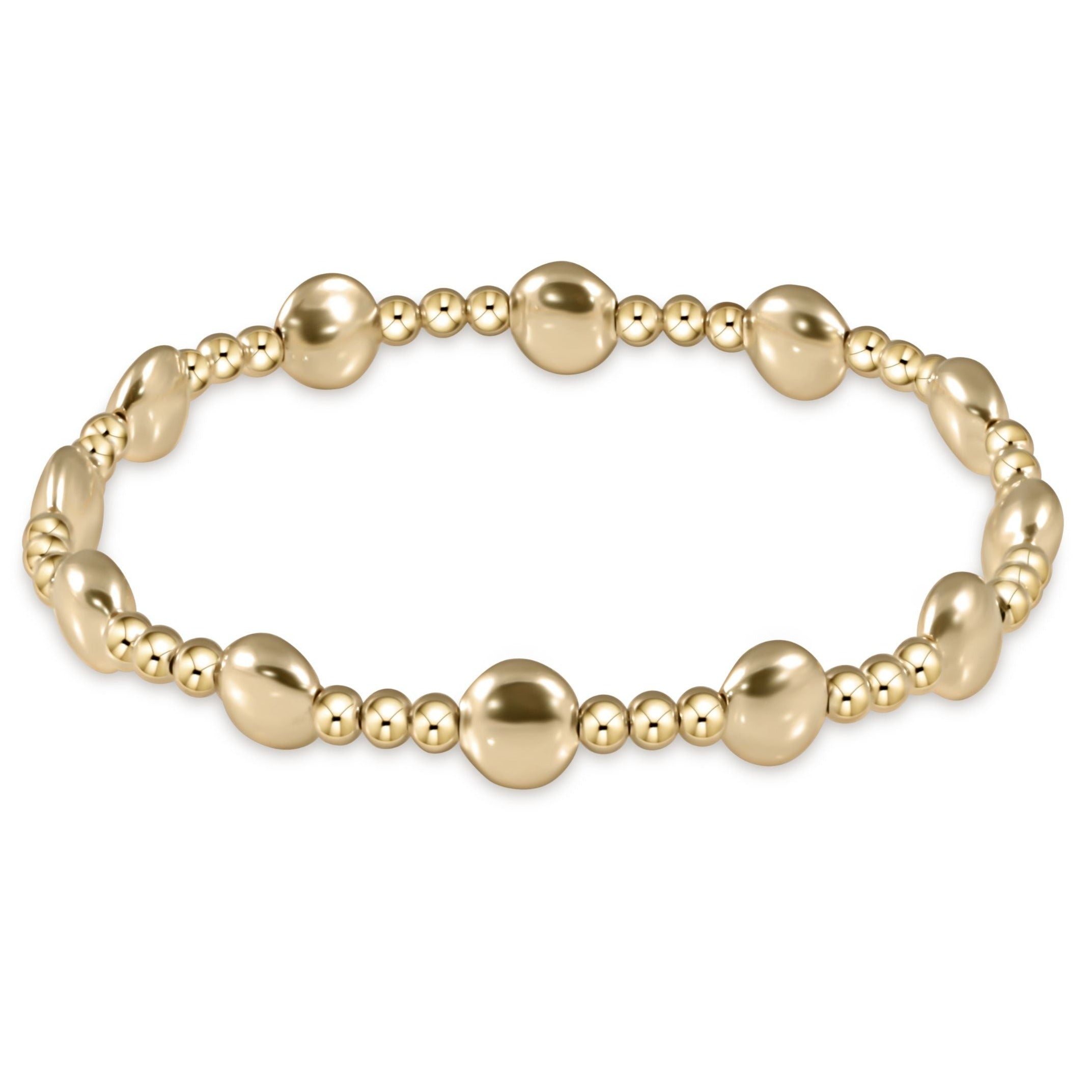 honesty sincerity pattern 6mm gold bracelet