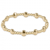 extends honesty sincerity pattern 6mm gold bracelet
