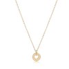 gold 16" necklace with love small gold disc