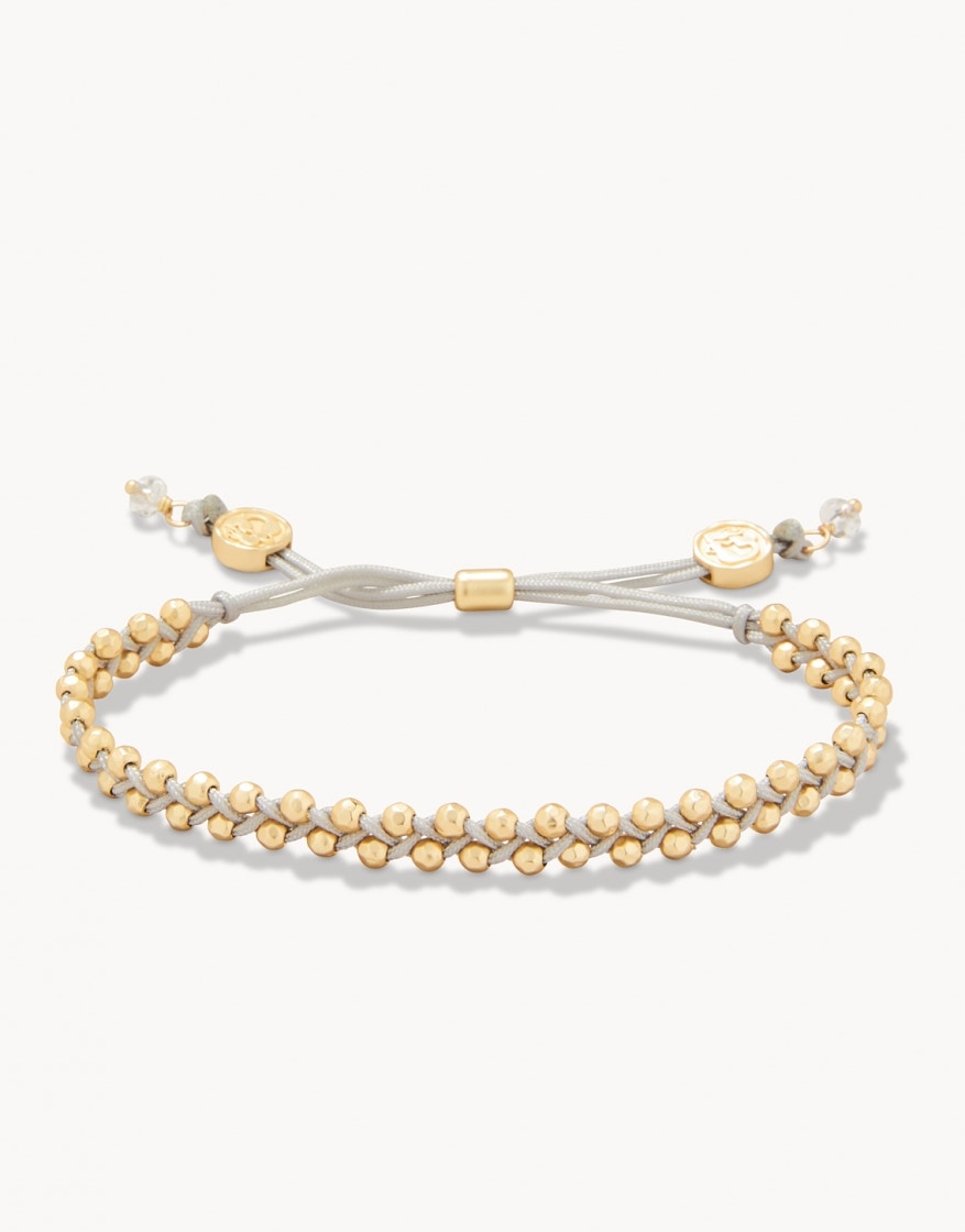Friendship Bracelet with Gold Beads