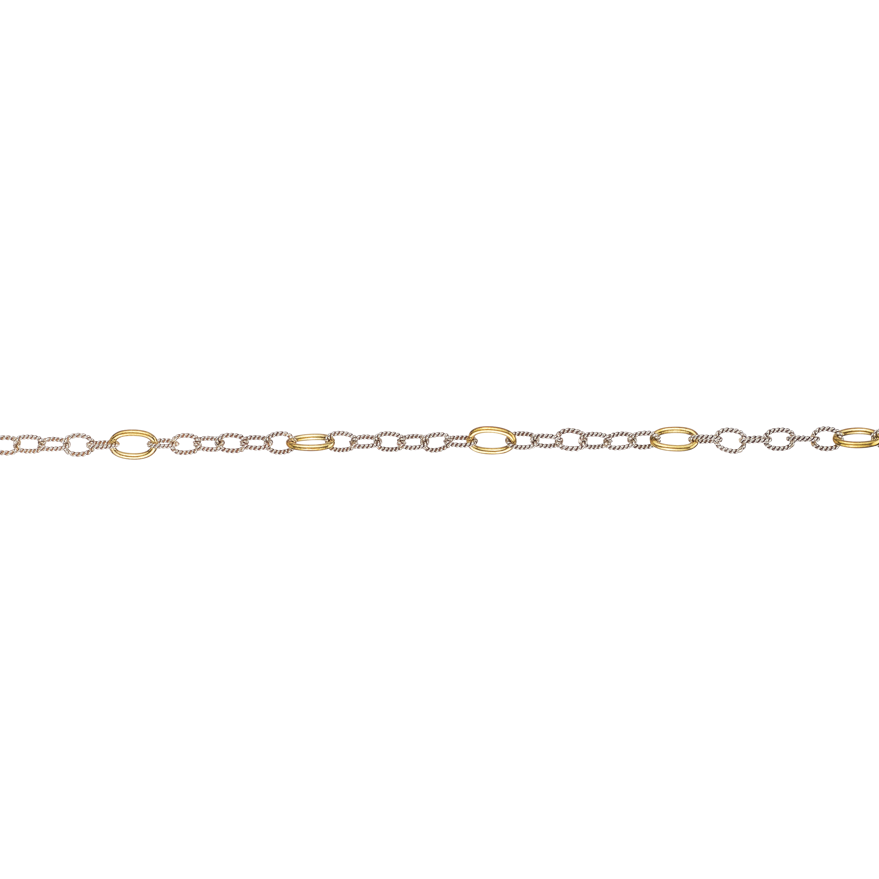 Twisted Link with Brass Rings Chain