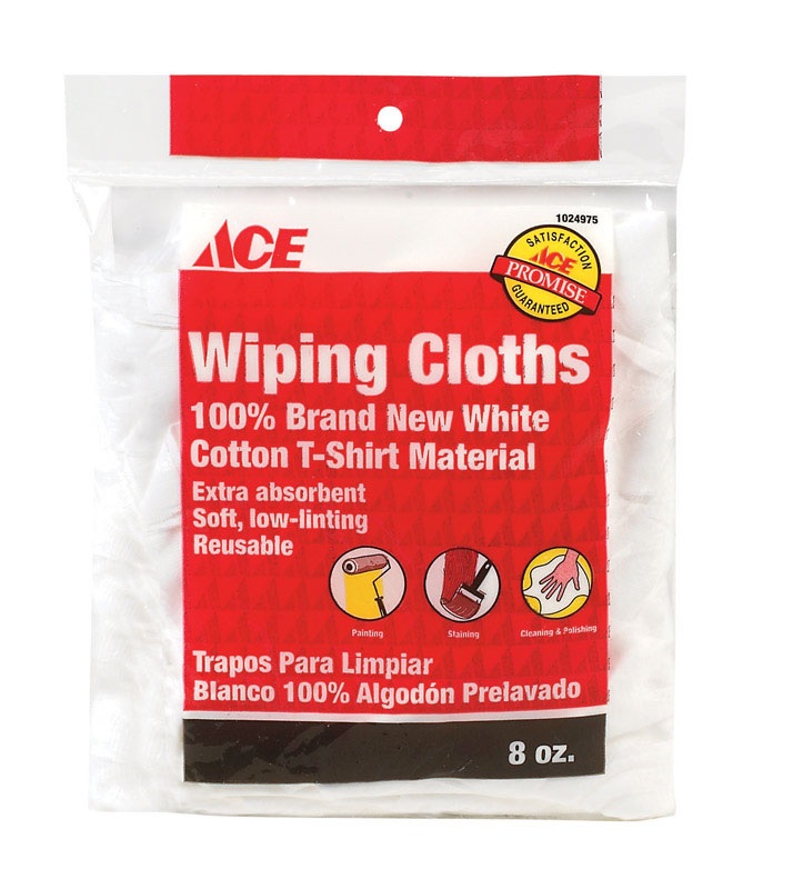 Ace White Cotton Wiping Cloth 8 oz