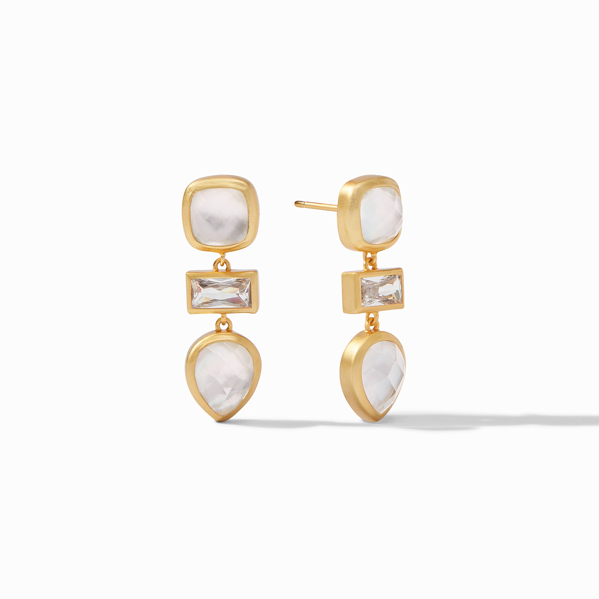 Antonia Tier Earring Iridescent Clear Crystal