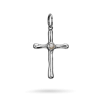 Poetic Cross with Pearl Pendant Sterling Silver