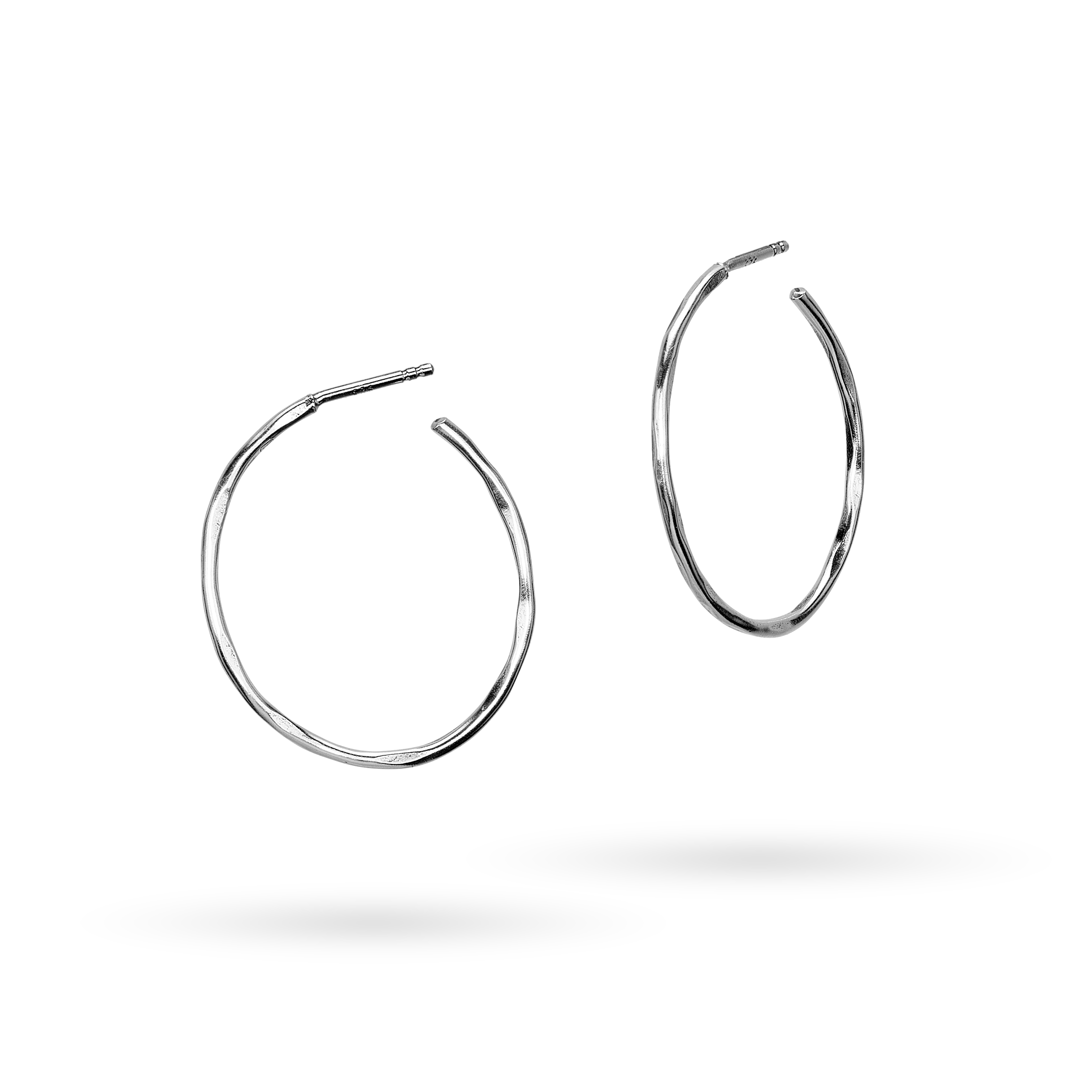 Airy Oval Hoops Sterling Silver Small