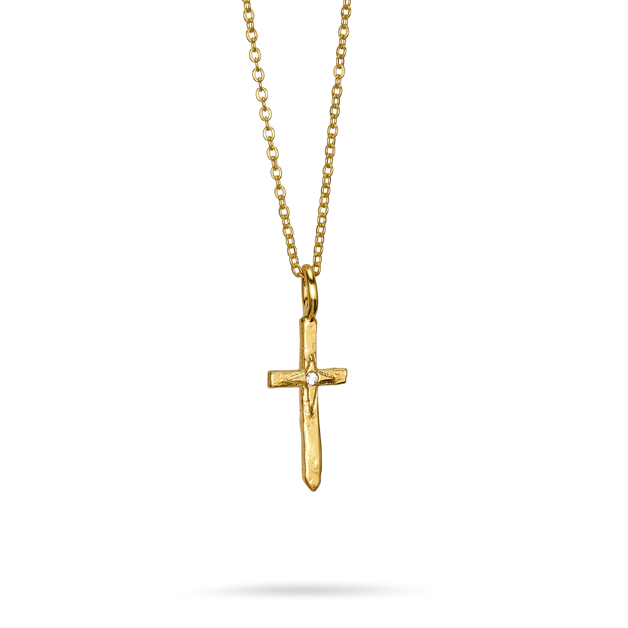 Peacemaker Cross Necklace Gold Plate