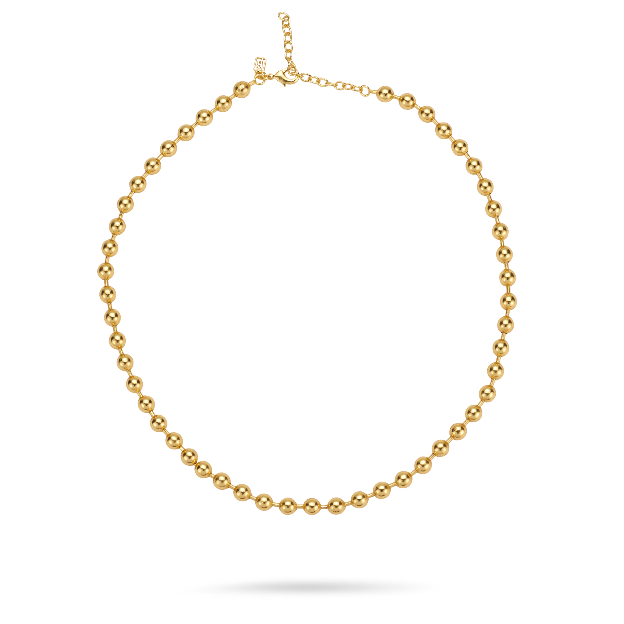 Foundry Ball Necklace Gold Plate