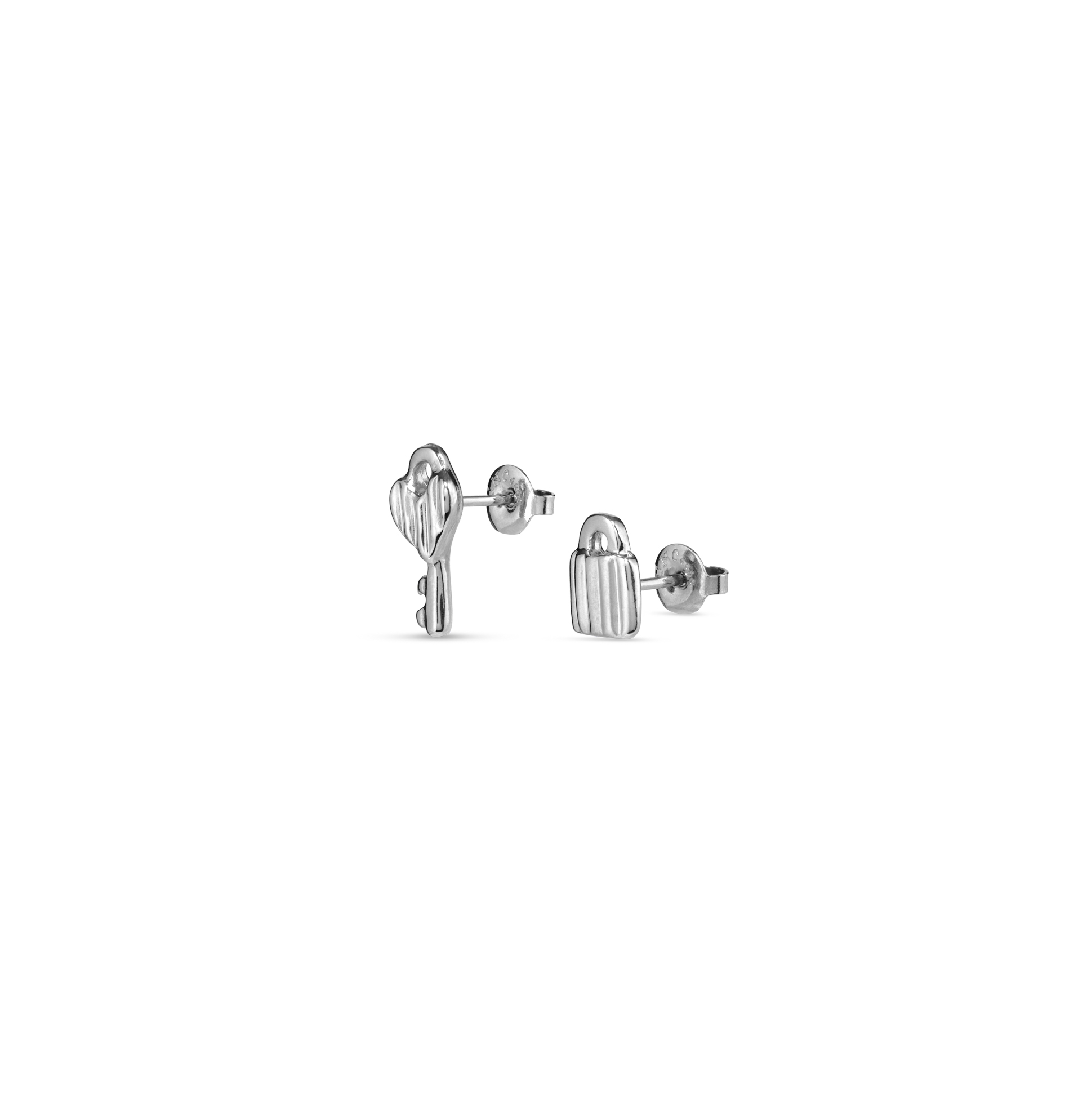 Unlock Earrings Silver