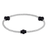 signature cross 2mm sterling silver bracelet onyx