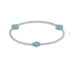signature cross 2mm sterling silver bracelet turquoise