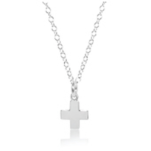 sterling silver 16" necklace with signature cross sterling