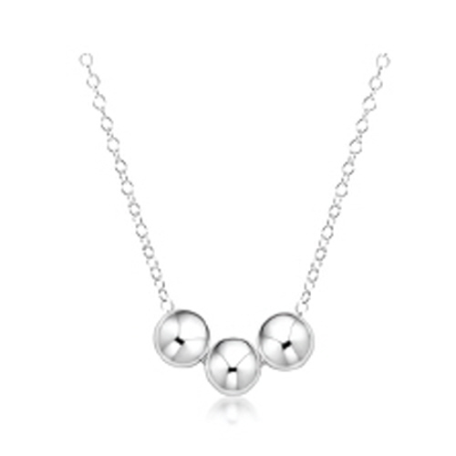 sterling silver 16" necklace with sterling 6mm classic joy