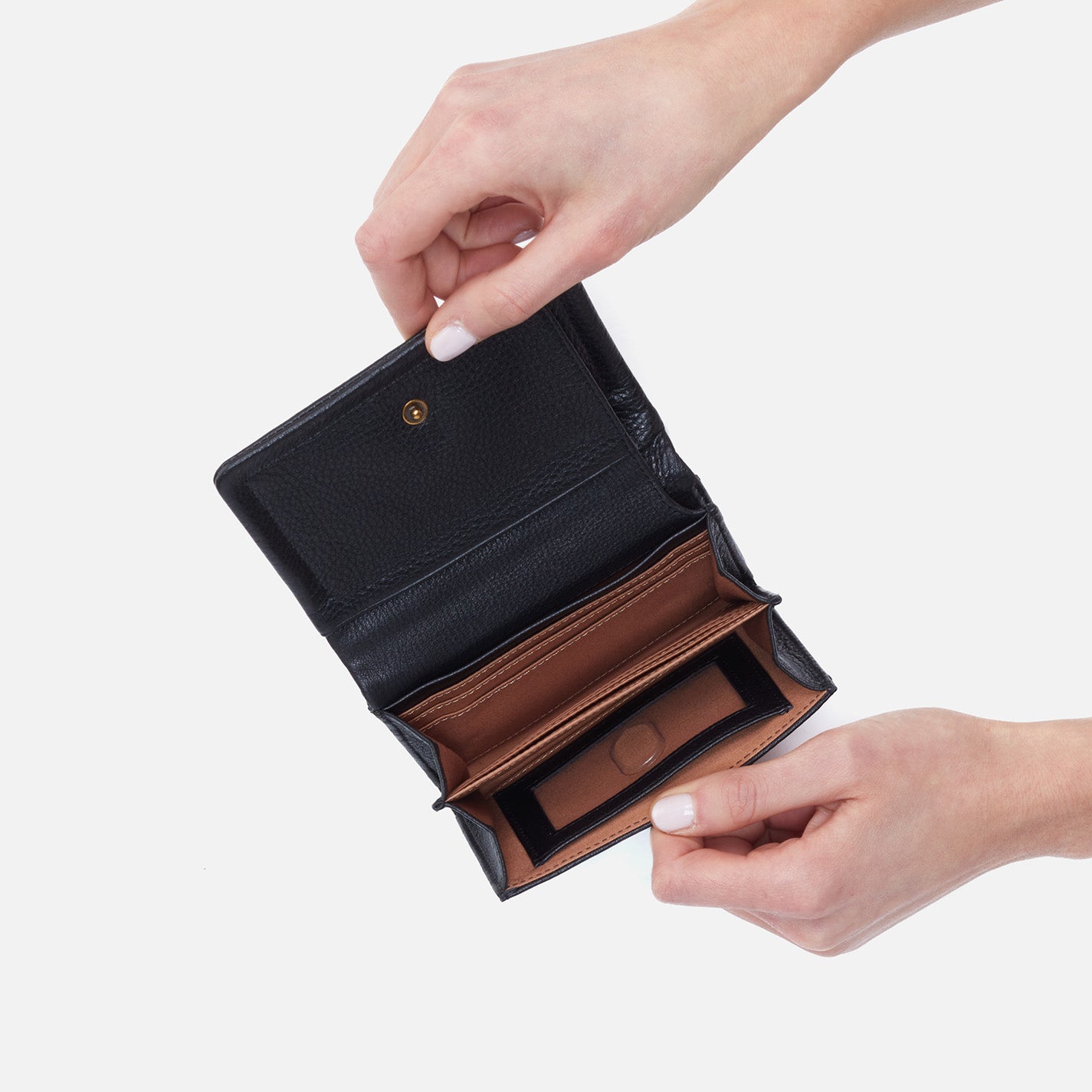 Lumen Medium Bifold Compact Wallet Black
