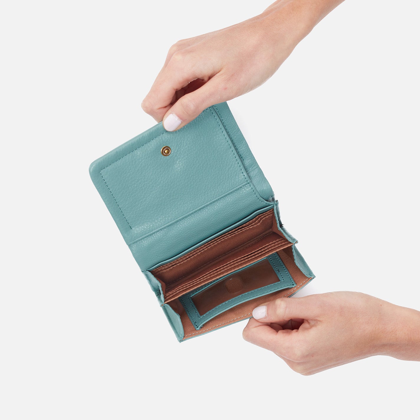 Lumen Medium Bifold Compact Wallet Pale Green