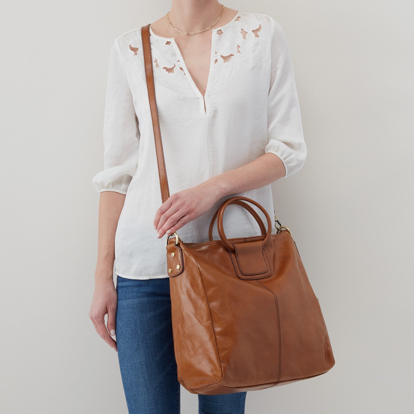 Sheila Large Satchel Truffle