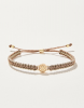 Friendship Bracelet Metallic Gold & Rose with Sand Dollar