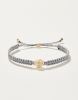 Friendship Bracelet Metallic Silver with Bee