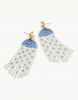 Bitty Bead Earrings Blue Dots