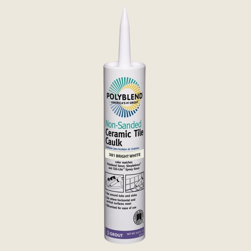 Custom Building Products Polyblend Siliconized Acrylic Tile Caulk 10.5 oz Non-Sanded Bright White