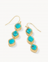 Naia Linear Drop Earrings Turquoise