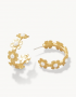 Primrose Hoop Earrings Pearl