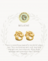 Sea La Vie Believe Stud Earrings Gold