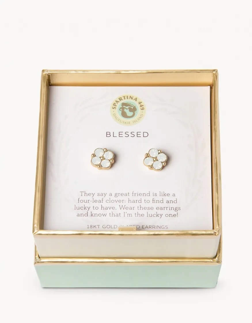 Sea La Vie Blessed Stud Earrings Gold