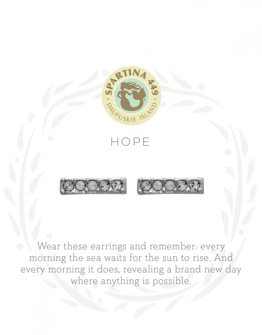 Sea La Vie Hope Stud Earrings Silver