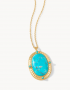 Naia Oval Necklace Turquoise